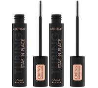 Catrice Tubing Stay In Place Volume Mascara 010, negro, fijación resistente, volumen y longitud, para looks de pestañas naturales o llamativos, 11ml (Paquete de 2)