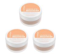 Catrice Under Eye Brightener Setting Powder, polvos, n.º 020, nude, iluminador, resultado inmediato, difuminador, natural, vegano, sin perfume, sin alcohol, sin parabenos, paquete de 3 (3 x 2,3 g)