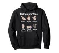 Catriculum Vitae Cute Funny Cat Lover Parodia Gato Kuwaii Sudadera con Capucha