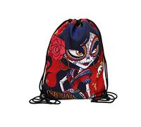 Catrinas - Mochila Saco, Rosabella, 34 x 44 cm, Color Granate, Producto oficial (CyP Brands)