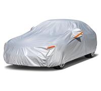 CATRP-Flower Stand Funda impermeable para coche para BMW Serie 3 Sedan E46 (1998-05), cubierta completa para todo tipo de clima con cremallera de puerta y tiras reflectantes nocturnas