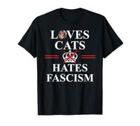 Cats Against Fascism No Kings US Protest Anti Fascism Resist Camiseta