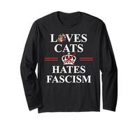Cats Against Fascism No Kings US Protest Anti Fascism Resist Manga Larga