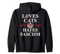 Cats Against Fascism No Kings US Protest Anti Fascism Resist Sudadera con Capucha