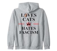 Cats Against Fascism Resist Anti Fascism No Kings Protest Sudadera con Capucha