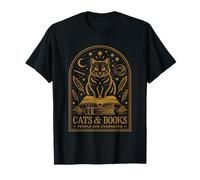 Cats And Books Because People Are Overrated Camiseta
