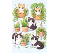 Cats and Plants Lover Blank Journal