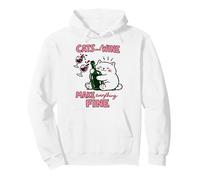 Cats and Wine Make Everything Fine Funny Cat Mom Sudadera con Capucha