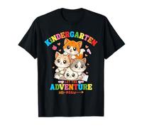 Cats Back to School Kindergarten Let The Adventure Begin Camiseta