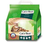 Cat's Best Arena Aglomerante para Gatos de Hasta 8 Semanas Green Power Sensitive (2,9 kg). Tierra de Uso con Perlas Naturales Anti Bacterias. Arena Biodegradable de Fibra Vegetal Ecológica.