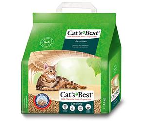 Cat's Best Arena Aglomerante para Gatos de Hasta 8 Semanas Green Power Sensitive (2,9 kg). Tierra de Uso con Perlas Naturales Anti Bacterias. Arena Biodegradable de Fibra Vegetal Ecológica.