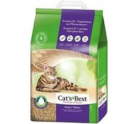 Cat's Best Smart Pellets - Arena para Gatos 100% Vegetal, innovadora Arena para Gatos de Fibra de Madera Activa Antiadherente, para Detener el desprendimiento, 10 kg/20 l