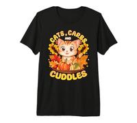 Cats, Carbs, & Cuddles Thanksgiving Dinner Kitten Camiseta Premium