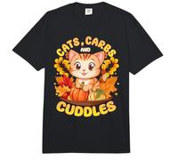 Cats, Carbs, & Cuddles Thanksgiving Dinner Kitten Comfort Colors Adult Heavyweight T-Shirt