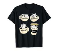 Cats Coffee Cute Espresso Kitten Cappuccino Cat Caffeine Camiseta