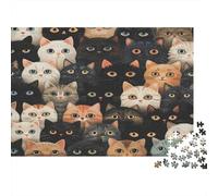 Cats Collection Art Puzzle 1000 Piezas para Amantes De Puzzles Noche En Familia Actividad Doméstica Más Vendido para Enmarcar Cartón Robusto 70x50cm/1000pcs
