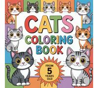 Cats coloring book for children aged 5 years and up with 50 beautiful coloring pages of cats (Coloring books from WOLE Publishing)