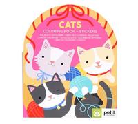 Cats Coloring Book + Stickers