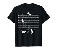 Cats Cute Kittens Music Note Clef Musician Camiseta