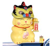 Cats Decoración, Gato de la que agita - Buena suerte gato decoración del tablero de instrumentos del coche - chino Money Cat Ornament Solar Felicidad Cat