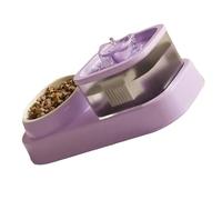 Cats Elegantes Tazón De Alimentos Conjunto De Alimentos Tratar Contenedor Dispensador Agua 2 En 1 Cuencos Agua Utensilio Automático Gatos Automáticos Alimentador
