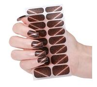 Cats Eye Gels Uñas Pegatinas Geles Uñas Envoltura de Uñas Brillantes Abrillantador Envoltura de Gel Uñas Rayas Uñas Decoración Arte para Mujeres Gatos Gel Tiras de Uñas Geles Pegatinas Brillantes