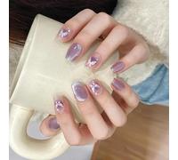 Cats Eye Press On Nails Diseños Cuadrado Acrílico Grapas Uñas Reutilizable Palillo En Uñas Para Diys Uñas Arte Manicura Decoración