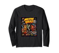 Cats Fight, Space Cats Illustration Graphic Cartoon Manga Larga
