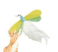 Cats For Cats, Teaser Of Feathers For Gats - Juguete con Libellula Cat Feathers For Teaser Stick - Interactive Toy Auction Para Gatitos, Reemplazo De Accesorios Para Mascotas