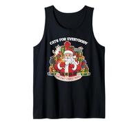 Cats For Everybody Christmas Funny Meowy Xmas Santa Camiseta sin Mangas