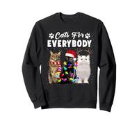 Cats for Everybody Kittens Lovers Funny Cat Christmas Xmas Sudadera