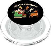Cats For Everybody Santa Christmas Cat Funny Cat Mom PopSockets PopGrip para MagSafe