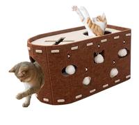 Cats House, Indoor Cat Condo, Kitten Hideaway Furniture, 11.81x11.81 Inches, Cozy Training Shelter for Apartment, Bedroom, Balcony, Living Room, Indoor Use