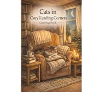 CATS IN COZY READING CORNERS: Adult Coloring Book for Relaxation and Stress Relief | Cozy Reading Nooks, Bookish Rooms & Cute Cats | Single-Sided Pages for Markers