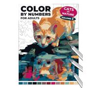 Cats in Nature - Volume 2 | Color by Numbers for Adults: Stress-Relief Cat Coloring Book with Detailed Wildlife Scenes - For Markers or Colored ... for Adults: An Alcohol Marker Coloring Book)
