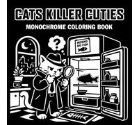 Cats Killer Cuties Monochrome Coloring Book: Cat Adventures, Funny Detective Mysteries | Designs for Adults, Teens and Stress Relief