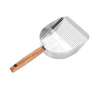 Cats Litter Scoop, Stainless Steel Poop Scooper, Ergonomic Long Handle, Heavy Duty Sifter for Indoor, Pet Care, Hygiene Maintenance, Scooping Waste and Disposing