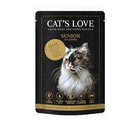 Cat'S Love | Alimento Húmedo para Gatos | Variedad Sobres | 24 x 85 Gr | Sin Cereales ni aditivos Artificiales | (24x85Gr, Pato Sénior)