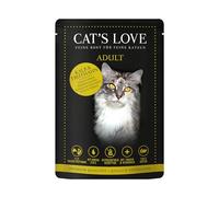 Cat'S Love | Alimento Húmedo para Gatos | Variedad Sobres | 24 x 85 Gr | Sin Cereales ni aditivos Artificiales | (24x85Gr, Ternera Y Pavo)