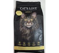 Cat's Love Alimento seco para gatos, aves de corral, 81% de proteínas animales, antipelo, 2 kg
