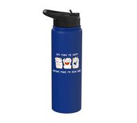 Cats Make Me Happy Humans Make My Head Hurt for Cat Lovers Stainless Steel Insulated Water Bottle