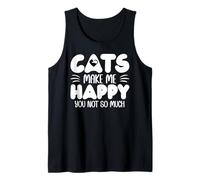 Cats Make Me Happy You Not So Much Humans Make My Head Hurt Camiseta sin Mangas