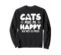 Cats Make Me Happy You Not So Much Humans Make My Head Hurt Sudadera