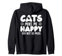 Cats Make Me Happy You Not So Much Humans Make My Head Hurt Sudadera con Capucha