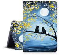 Cats Moon - Funda para tablet Amazon Fire HD 10 y Fire HD 10 Plus (13/11ª generación, versión 2023/2021), funda delgada de piel sintética con soporte plegable y apagado automático