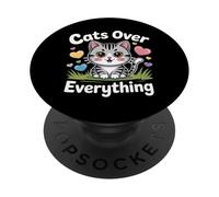 Cats Over Everything PopSockets PopGrip Adhesivo