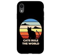 Cats Rule The World, Cool Funny Cats Graphic Cool Designs Carcasa para iPhone XR