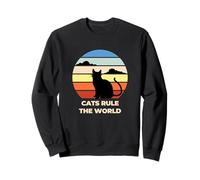 Cats Rule The World, Cool Funny Cats Graphic Cool Designs Sudadera