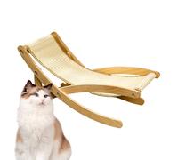 Cats Scratcher Lounge, Cat Recliner Scraper Board, Cat Lounger Chair with Sisal Mat, Cats Hammock Beach Chair with Sisal Scratcher For Travel Veterinary Bedroom Patio Living Room Outdoor Small Space
