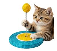 Cats Scratching Post | Interactive Fun Scratcher With Sisal Ball | Sisal Cast Scratcher | For Indoor Outdoor Domestic Space Exercise Mental Stimulation Hunting Simulation Training